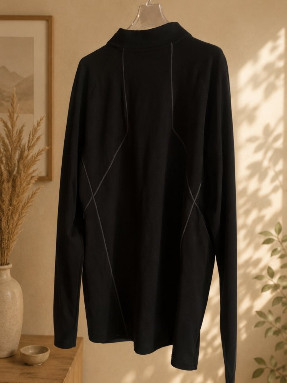 Under Armour ColdGear Men's XL Black Long Sleeve Performance Polo - Picture 6 of 6